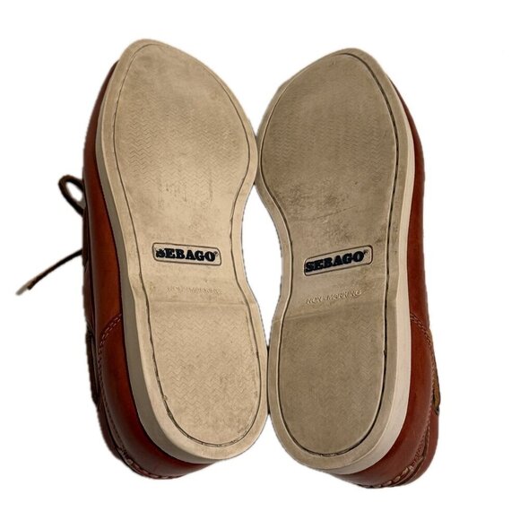 Sebago Caravel Casual Dark Red Boat Deck Shoes Size 11W - Picture 6 of 8